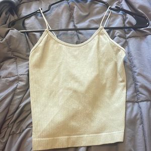 s/m olive green skin tight tank.